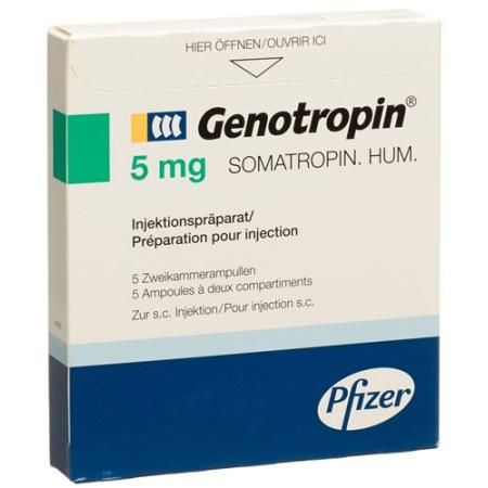 Genotropin dry sub 5 mg with Solvens Amp 5 pcs - PrimeCare Global