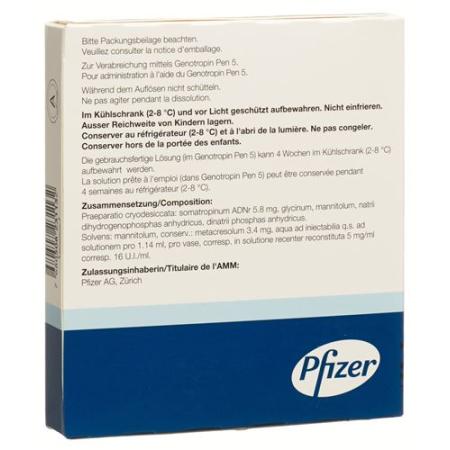Genotropin dry sub 5 mg with Solvens Amp 5 pcs - PrimeCare Global