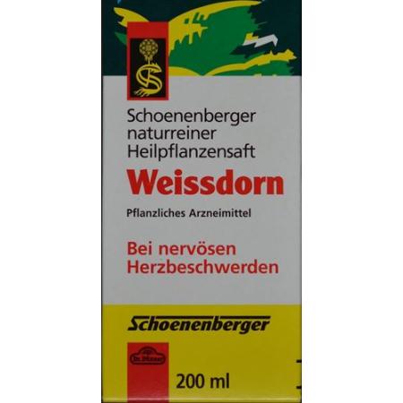 Schoenenberger hawthorn medicinal plant juice bottle 200 ml - PrimeCare Global