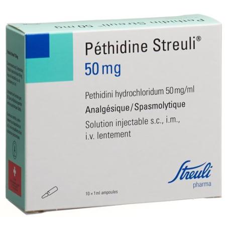 Pethidin Streuli Inj L&ouml;s 50 mg/ml 10 amp 1 ml - PrimeCare Global
