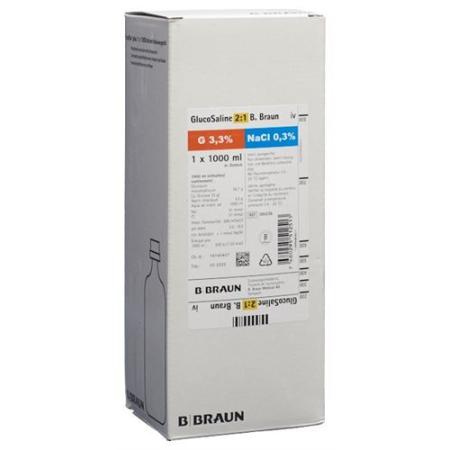GlucoSaline 2:1 B. Braun Inf L&ouml;s 1000ml Ecoflac plus with infusion - PrimeCare Global