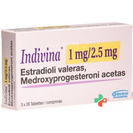 Indivina Tabl 1mg/2.5mg 3 x 28 pcs - PrimeCare Global