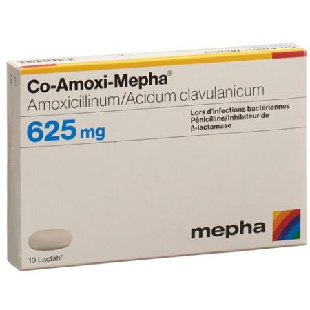 Co-Amoxi-Mepha Lactab 625 mg 10 pcs - PrimeCare Global