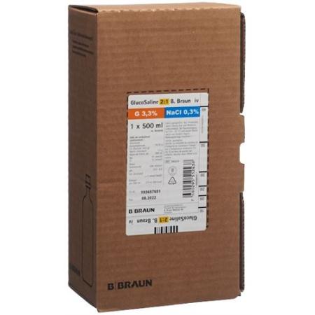 GlucoSaline 2:1 B. Braun Inf L&ouml;s 500ml Ecoflac plus with infusion - PrimeCare Global