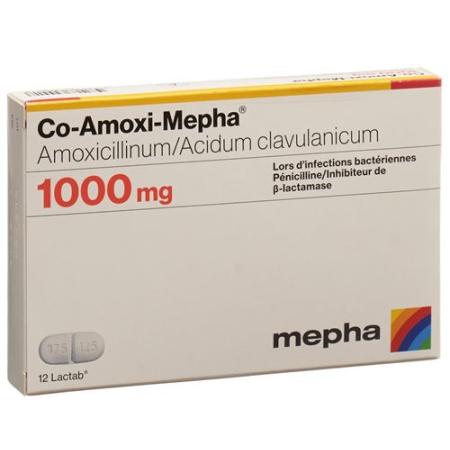 Co-Amoxi-Mepha Lactab 1000 mg 12 pcs - PrimeCare Global