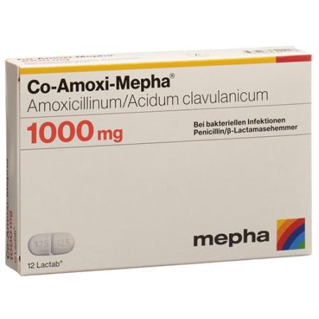 Co-Amoxi-Mepha Lactab 1000 mg 20 pcs - PrimeCare Global