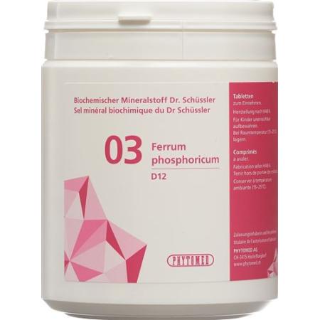 PHYTOMED SCH&Uuml;SSLER Nr3 Ferrum phosphoricum Tabl D 12 500 g - PrimeCare Global