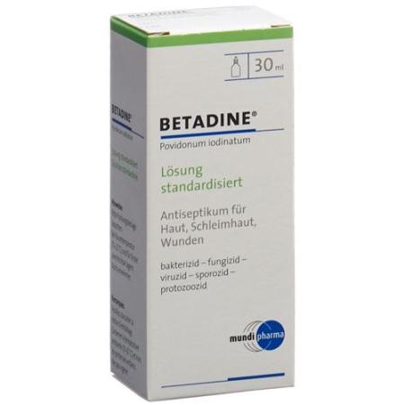 Betadine solution standardized L&ouml;s Fl 30 ml - PrimeCare Global