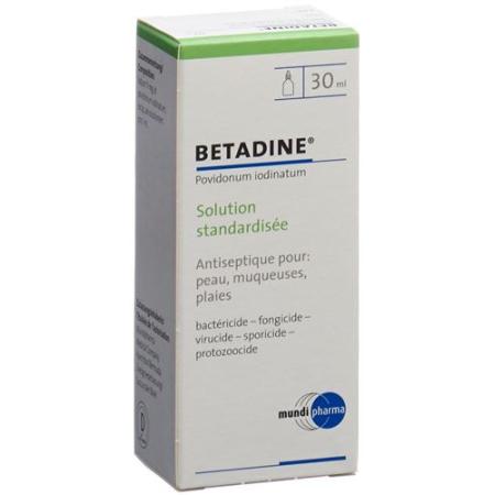 Betadine solution standardized L&ouml;s Fl 30 ml - PrimeCare Global