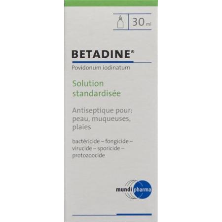 Betadine solution standardized L&ouml;s Fl 30 ml - PrimeCare Global