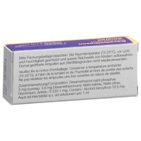 Dexamethasone Helvepharm Inj L&ouml;s 5 mg/ml Amp 1 ml - PrimeCare Global