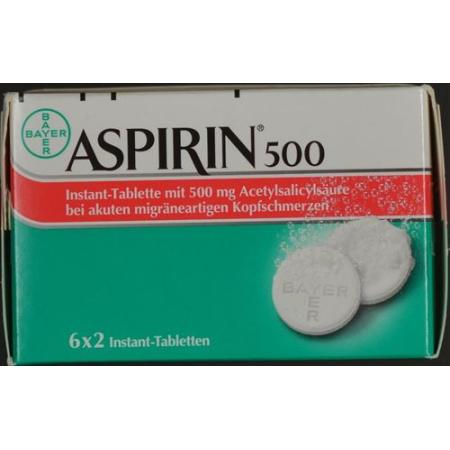 Aspirin Instant tablets 500 mg 6 bags 2 pieces - PrimeCare Global