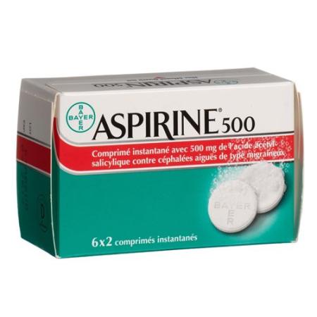 Aspirin Instant tablets 500 mg 6 bags 2 pieces - PrimeCare Global