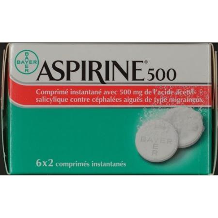 Aspirin Instant tablets 500 mg 6 bags 2 pieces - PrimeCare Global