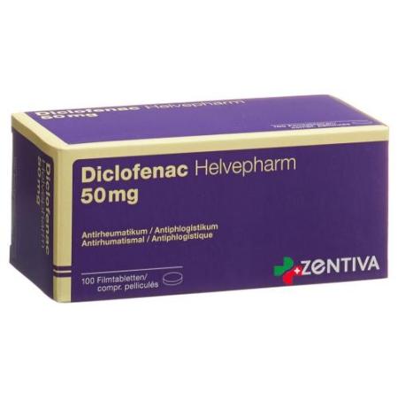 Diclofenac Helvepharm Tabletten 50mg 100 Stück - PrimeCare Global