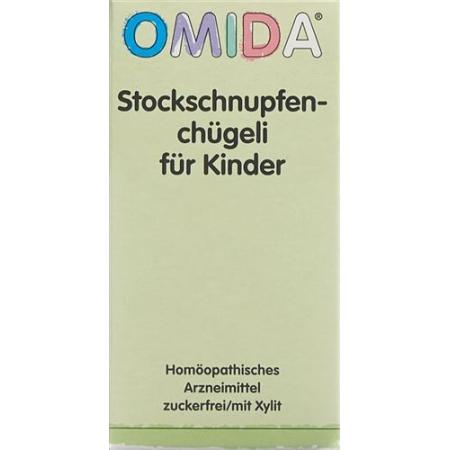 Omida Stockschnupfen C H&uuml;geli without sugar for children bottle 10 g - PrimeCare Global