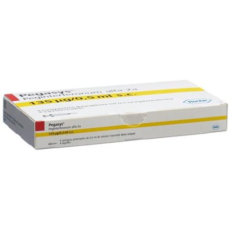 Pegasys Inj L&ouml;s 135 mcg/0.5 ml pre-filled syringe 4 x 0.5 ml - PrimeCare Global