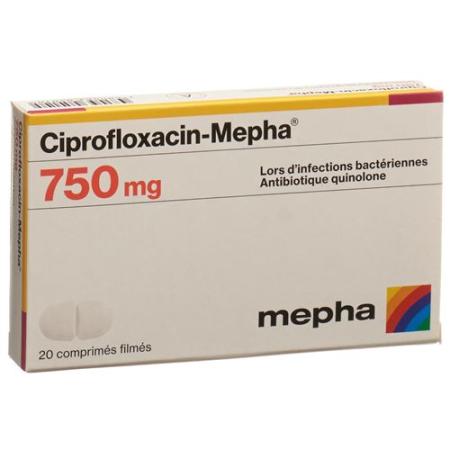 Ciprofloxacin-Mepha Filmtabl 750 mg 20 pcs - PrimeCare Global