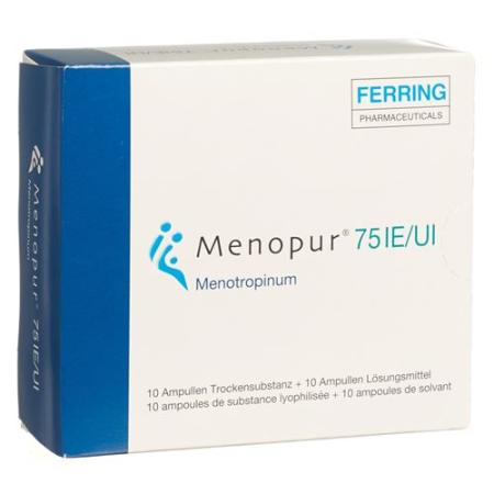 Menopur dry sub 75 IU with Solvens Amp 10 pcs - PrimeCare Global
