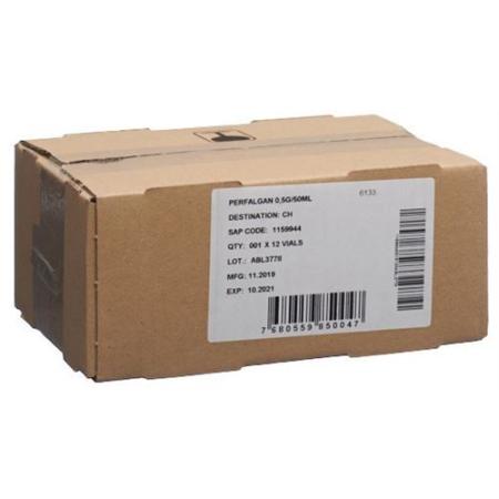 Perfalgan Inf L&ouml;s 500 mg/50ml 12 vials 50 ml - PrimeCare Global
