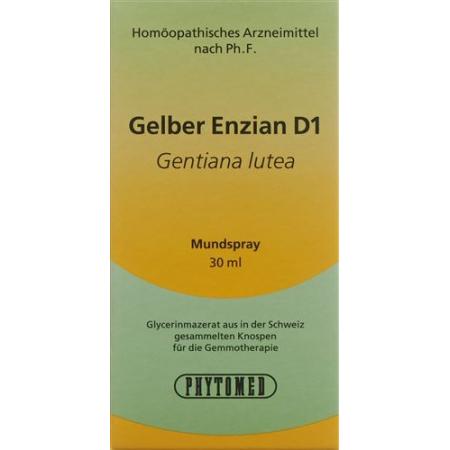 PHYTOMED GEMMO Yellow Gentian liquid D 1 spray 30 ml - PrimeCare Global