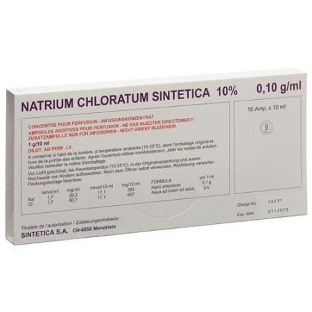 NaCl Sintetica Inf Konz 10% 10ml ampoules 10 pcs - PrimeCare Global