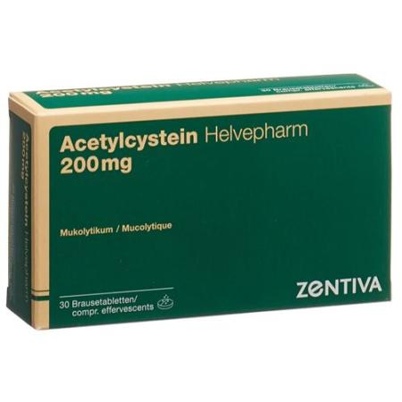 Acetylcysteine ​​Helvepharm Brausetable 200 mg 30 pcs - PrimeCare Global