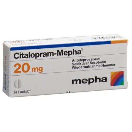 Citalopram-Mepha Lactab 20 mg 14 pcs - PrimeCare Global