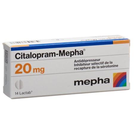 Citalopram-Mepha Lactab 20 mg 98 pcs - PrimeCare Global
