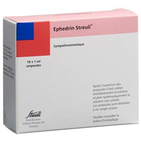 Ephedrine Streuli Inj L&ouml;s 50 mg/ml 100 amp 1 ml - PrimeCare Global