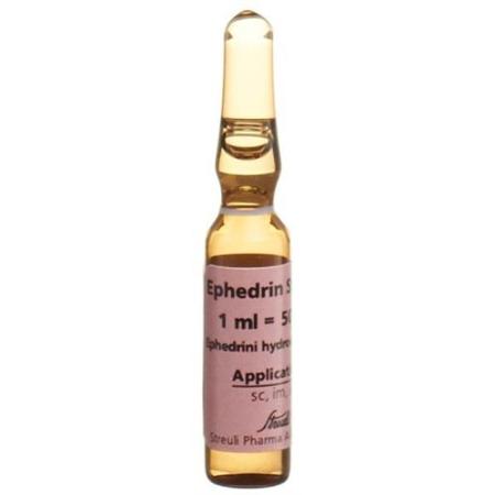 Ephedrine Streuli Inj L&ouml;s 50 mg/ml 100 amp 1 ml - PrimeCare Global