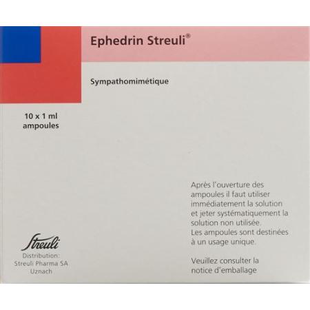 Ephedrine Streuli Inj L&ouml;s 50 mg/ml 100 amp 1 ml - PrimeCare Global