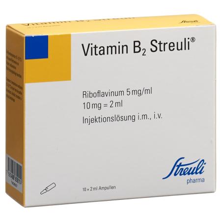 Vitamin B2 Streuli Inj L&ouml;s 10 mg/2ml 10 amp 2 ml - PrimeCare Global