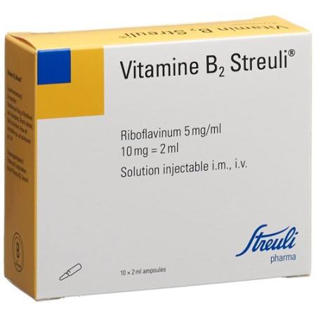 Vitamin B2 Streuli Inj L&ouml;s 10 mg/2ml 10 amp 2 ml - PrimeCare Global