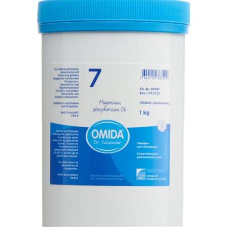 Omida Schuessler Nr7 Magnesium phosphoricum Tabl D 6 Ds 1000 g - PrimeCare Global