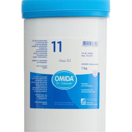Omida Schuessler Nr11 Silicea Tabl D 12 Ds 1000 g - PrimeCare Global