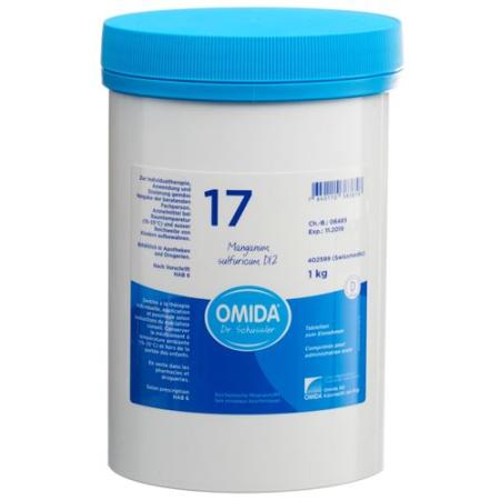 Omida Schuessler Nr17 Manganum sulfuricum Tabl D 12 Ds 1000 g - PrimeCare Global