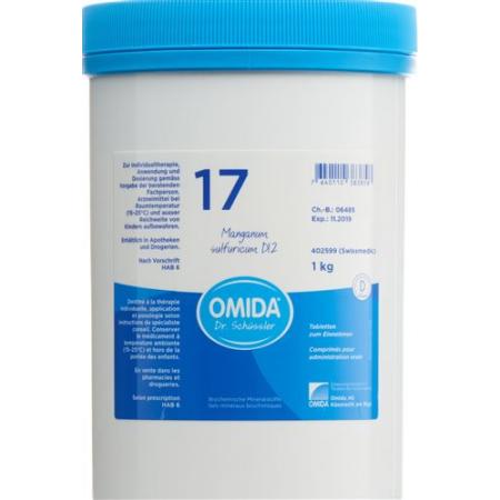 Omida Schuessler Nr17 Manganum sulfuricum Tabl D 12 Ds 1000 g - PrimeCare Global