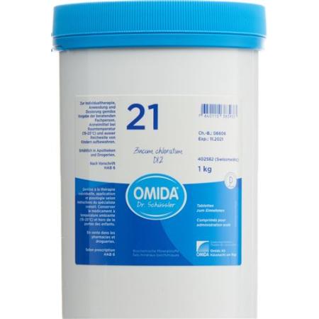 Omida Schuessler Nr21 Zincum chloratum Tabl D 12 Ds 1000 g - PrimeCare Global
