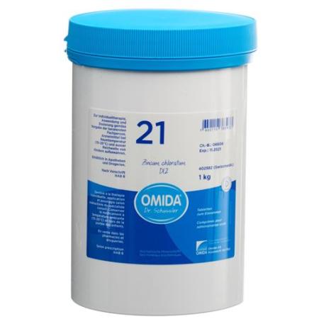 Omida Schuessler Nr21 Zincum chloratum Tabl D 12 Ds 1000 g - PrimeCare Global