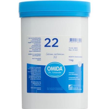 Omida Schuessler Nr22 Calcium carbonicum Tabl D 12 Ds 1000 g - PrimeCare Global