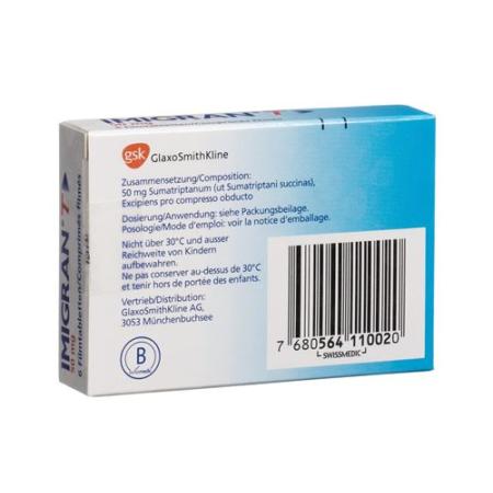 Imigran T Filmtablet 50 mg 6 pcs - PrimeCare Global