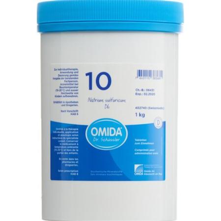 Omida Schuessler Nr10 sodium sulfuricum Tabl D 6 Ds 1000 g - PrimeCare Global