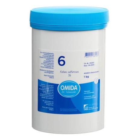 Omida Schuessler Nr6 potassium sulfuricum Tabl D 6 Ds 1000 g - PrimeCare Global