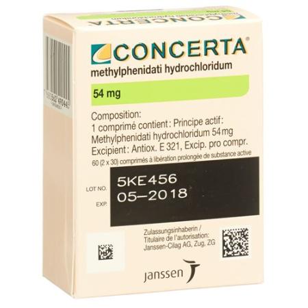 Concerta Tabl 54 mg bottle 60 pcs - PrimeCare Global