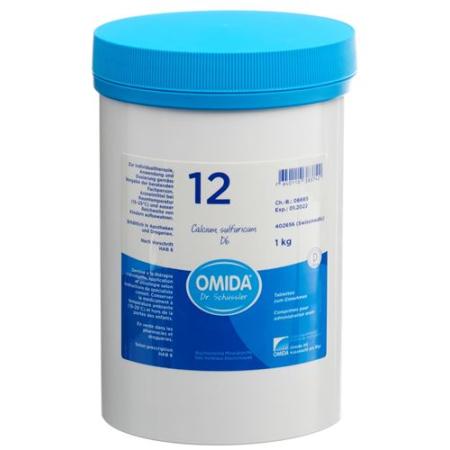 Omida Schuessler Nr12 Calcium sulfuricum Tabl D 6 Ds 1000 g - PrimeCare Global