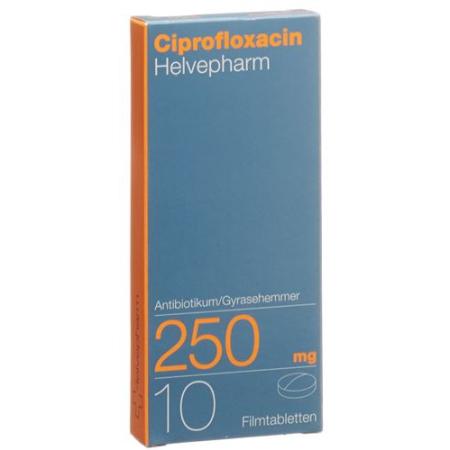 Ciprofloxacin Helvepharm Filmtabl 250 mg 10 pcs - PrimeCare Global