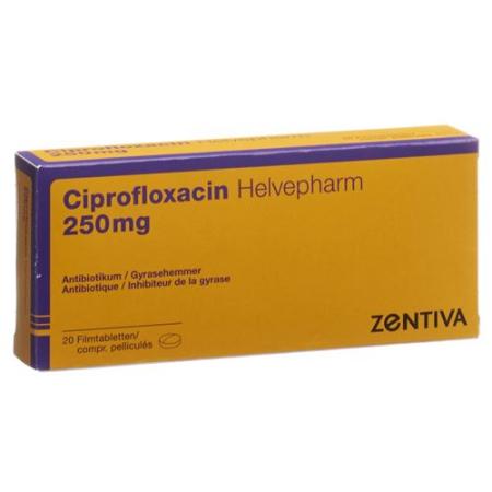 Ciprofloxacin Helvepharm Filmtabl 250 mg 20 pcs - PrimeCare Global