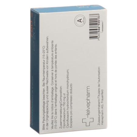 Ciprofloxacin Helvepharm Filmtabl 750 mg 20 pcs - PrimeCare Global