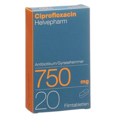 Ciprofloxacin Helvepharm Filmtabl 750 mg 20 pcs - PrimeCare Global